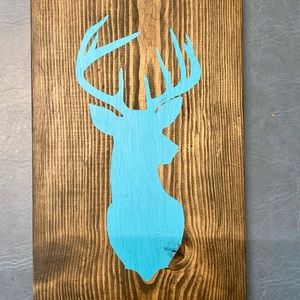 Wooden deer decor plaque